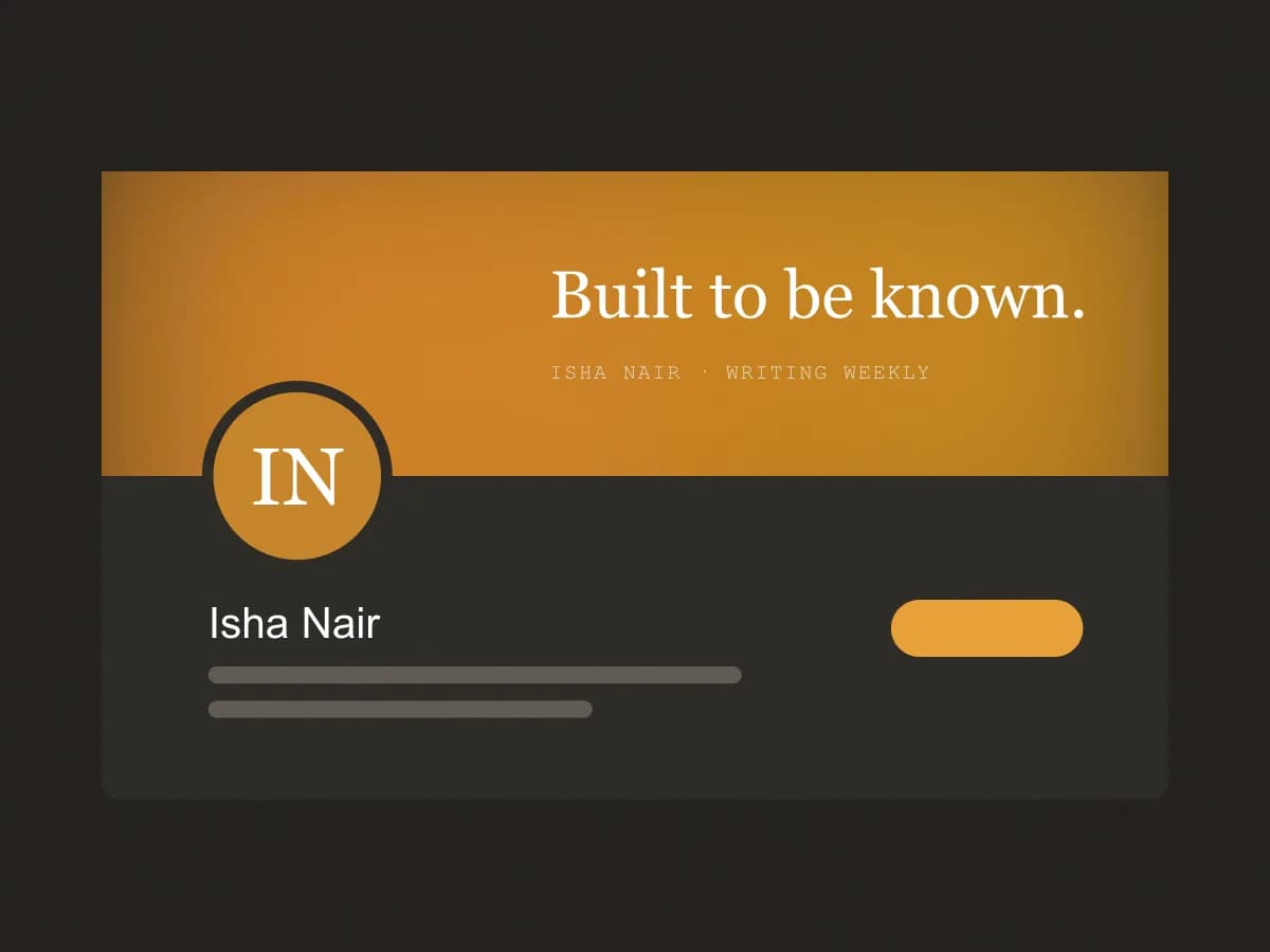 Isha Nair's profile after the project